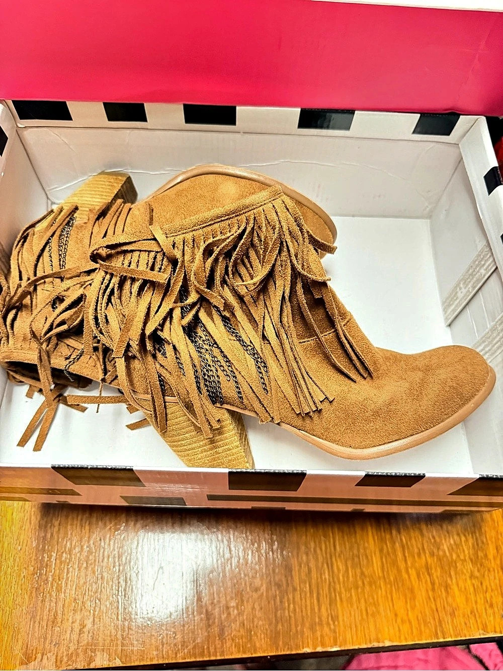 Not Rated Brown Fringe Boots